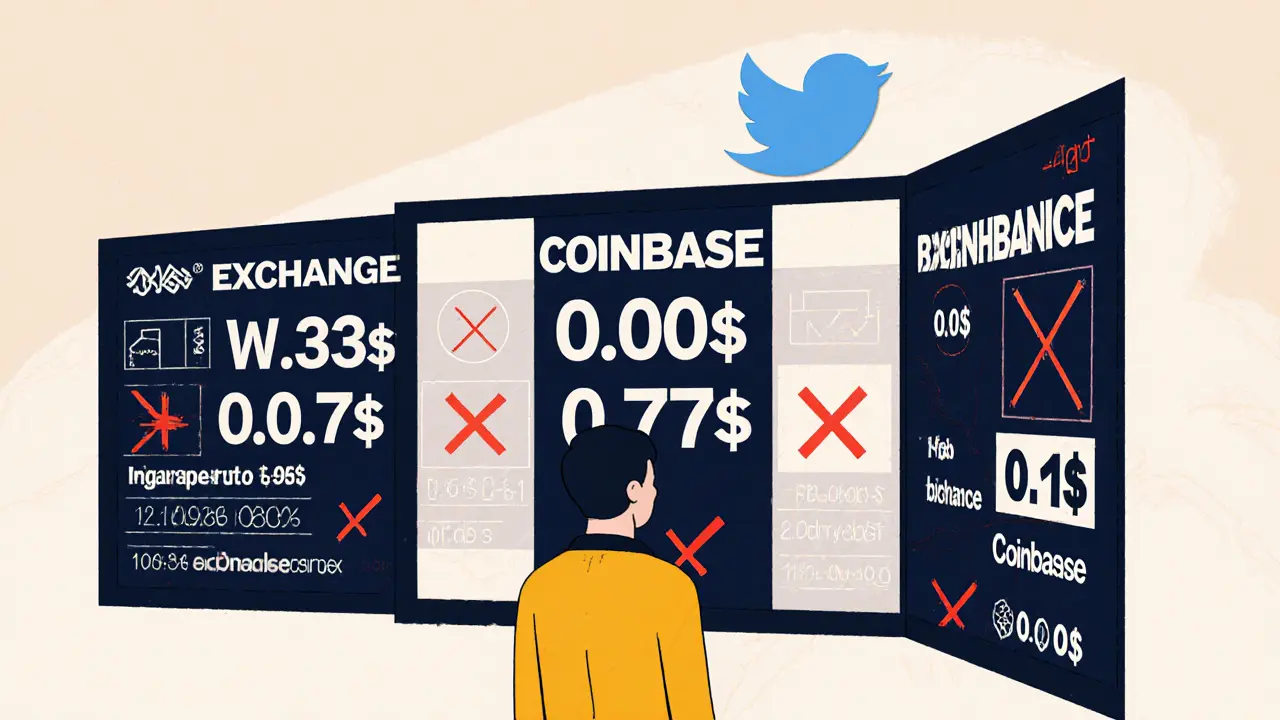 Un investisseur face à des écrans affichant des prix contradictoires pour WBB, avec des plateformes marquées d&#039;une croix rouge.