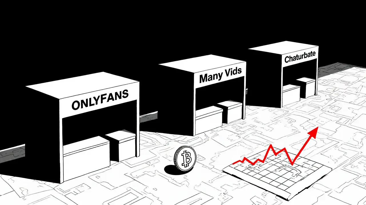 Un marché numérique vide avec un seul jeton NSFW roullant sur des graphiques de transactions effondrés.