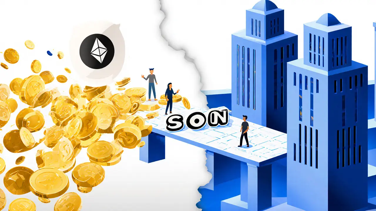 Pont géométrique reliant Solana et Ethereum via le jeton SOON.