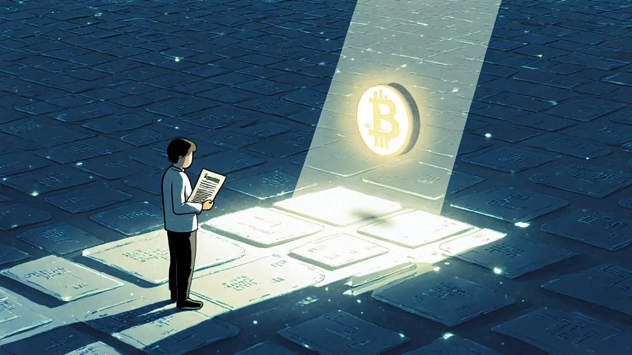 Un individu tient une clé privée sur papier face à une grille du ruble numérique.