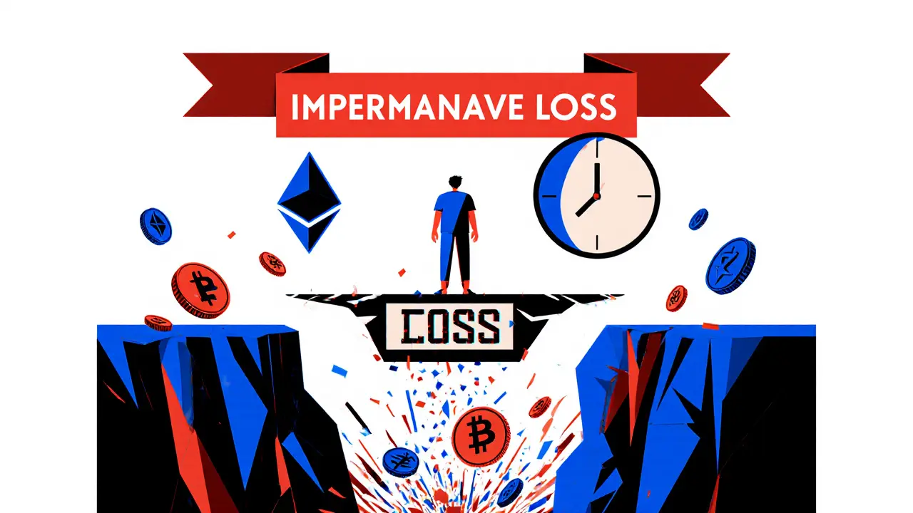 Utilisateur équilibre sur des jetons de liquidité au-dessus d'une perte impermanente.