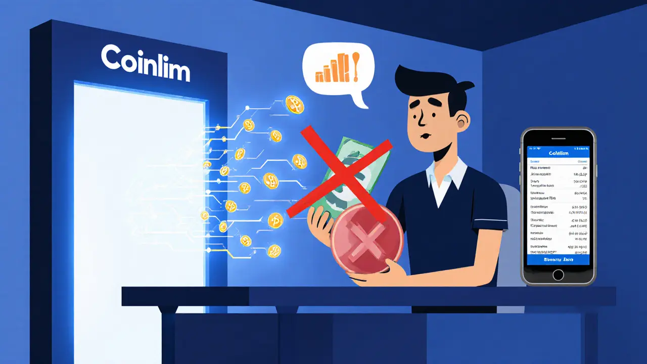 Trader bloqué par un euro, tandis que Coinlim s&#039;ouvre en digital.