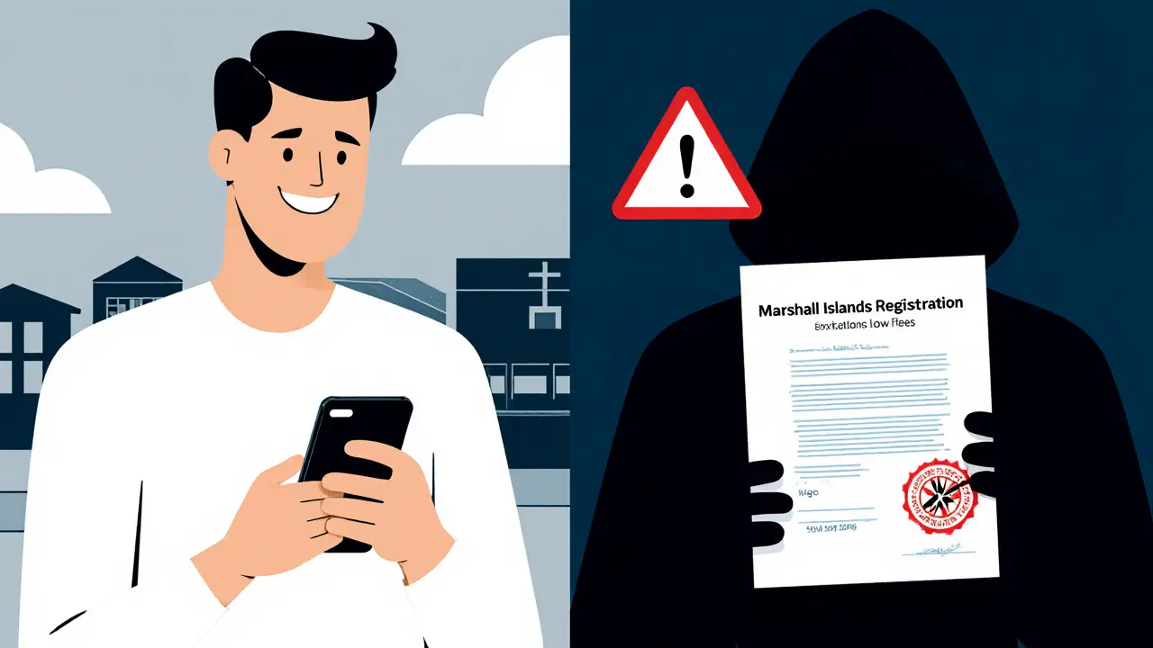 Trader satisfait à gauche, registre opaque à droite, en style Bauhaus.