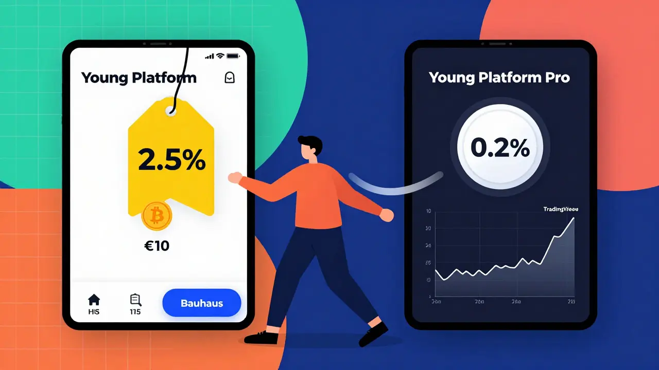 Contraste entre les frais élevés de l&#039;application standard et les frais réduits de la version Pro.