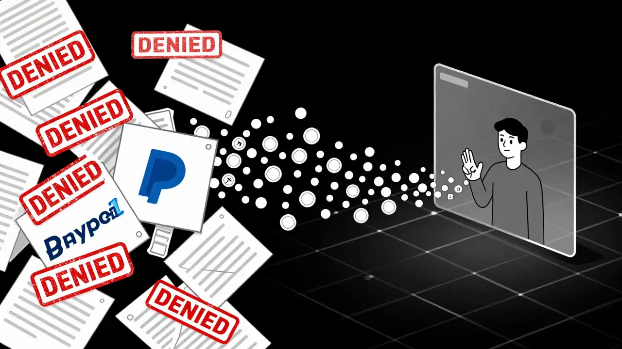 Contraste entre paiements bloqués et transfert instantané de jetons LTX sur blockchain Solana.