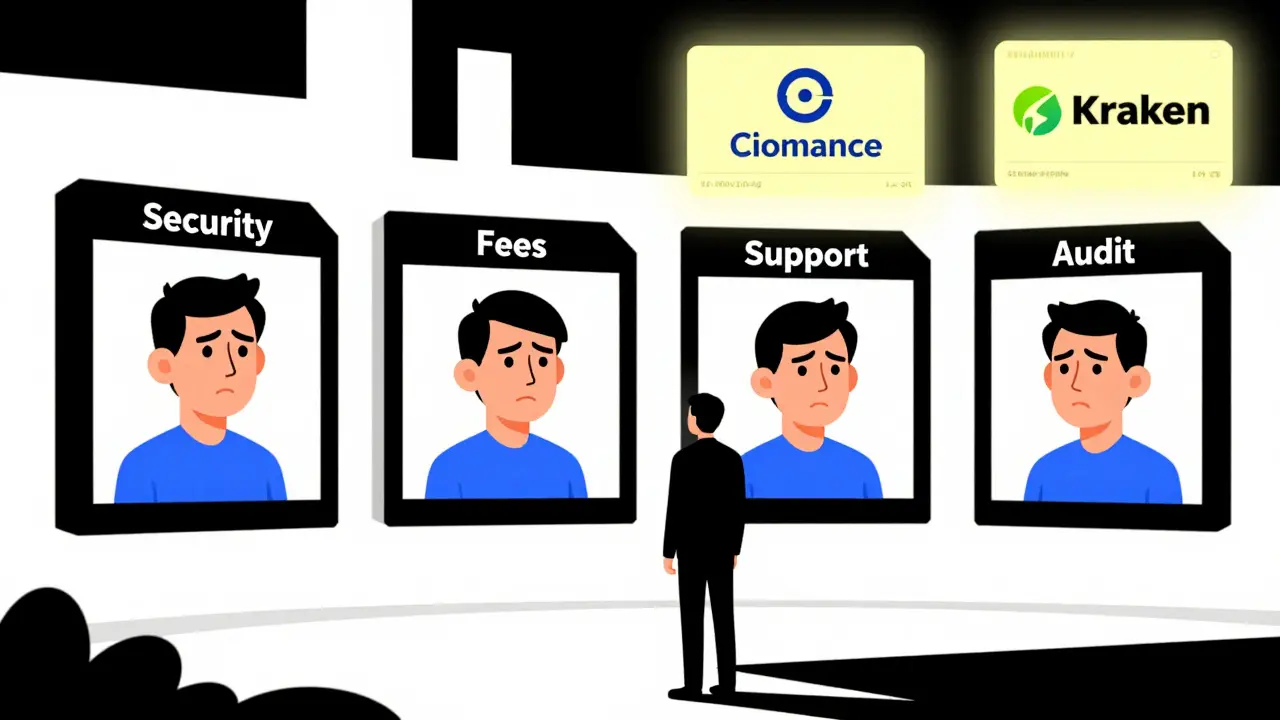 Utilisateur face à des écrans vides d'informations, tandis que d'autres échanges sont visibles et fiables.