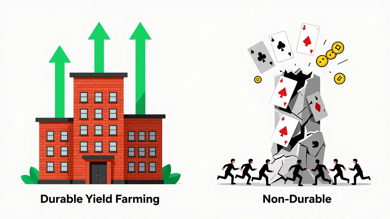 Yield Farming Durable vs Non Durable dans la Blockchain
