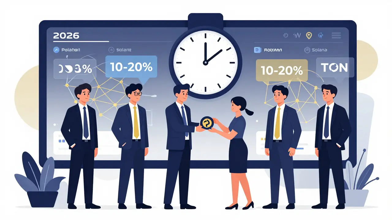 Équipe de validateurs professionnels devant une carte réseau, transmettant le savoir à un débutant.