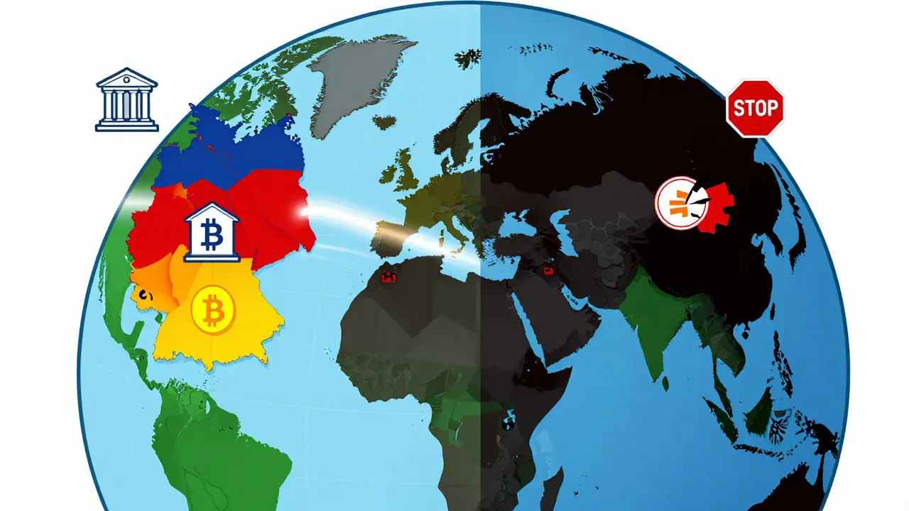 Restrictions géographiques de Coinbase sur les cryptomonnaies par pays