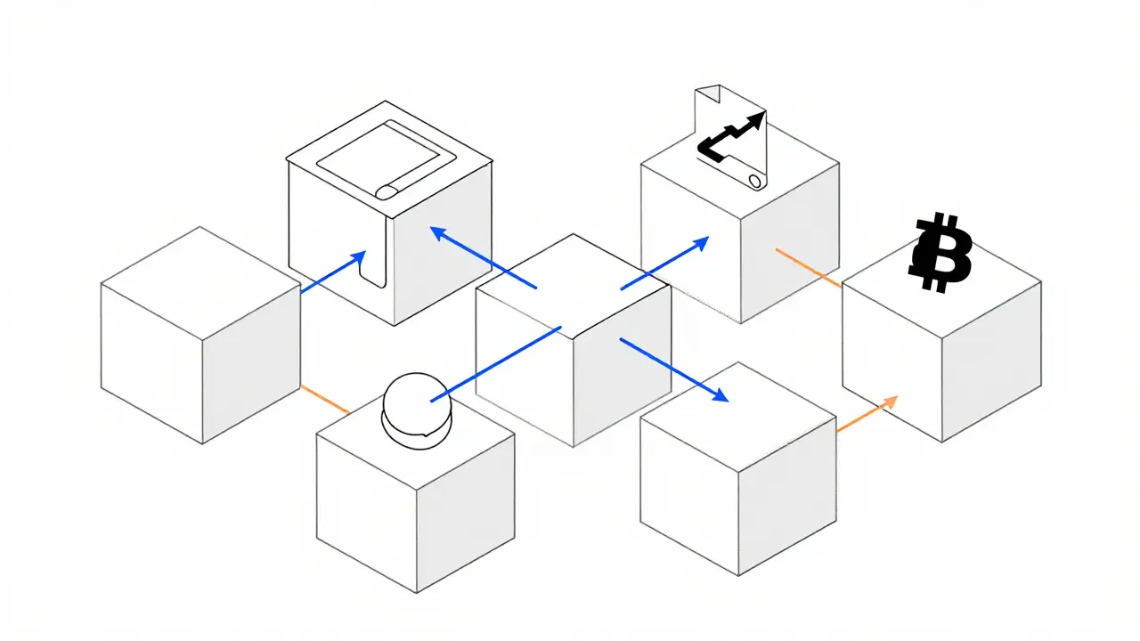 Transactions de Bitcoin et USDT entre portefeuilles et échanges géométriques