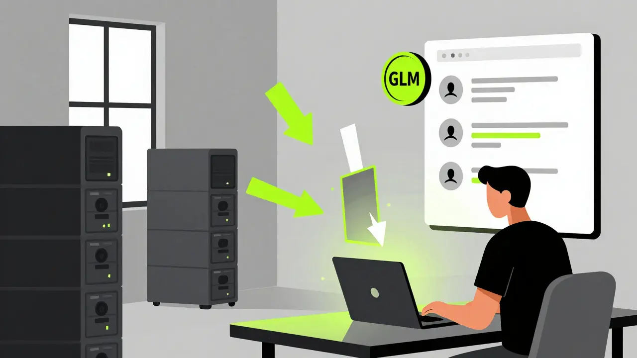 Utilisateur louant sa puissance informatique inutilisée, avec des paquets de données flottant vers des serveurs distants.