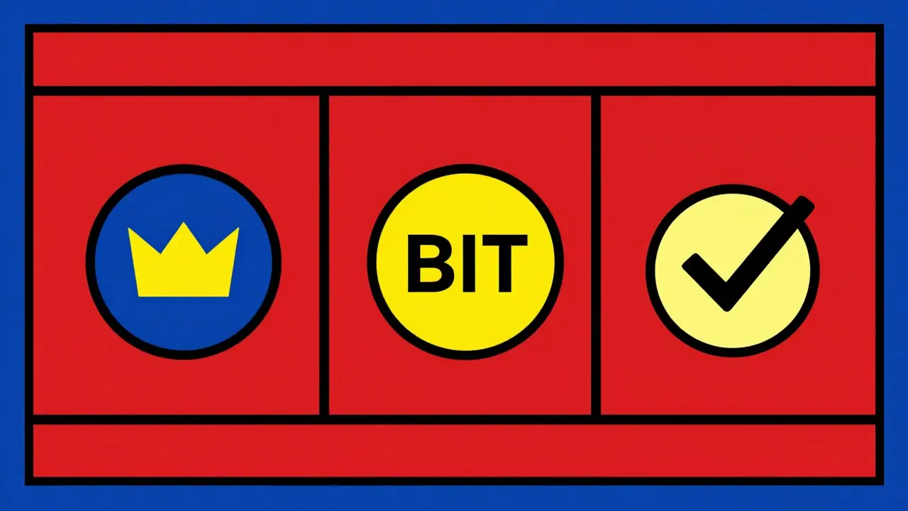 Composition géométrique Bauhaus symbolisant les avantages VIP et la réduction des frais du jeton BIT.