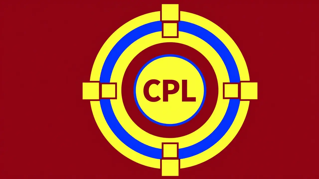 Graphisme Bauhaus représentant la sécurité d'un écosystème crypto avec des formes concentriques.