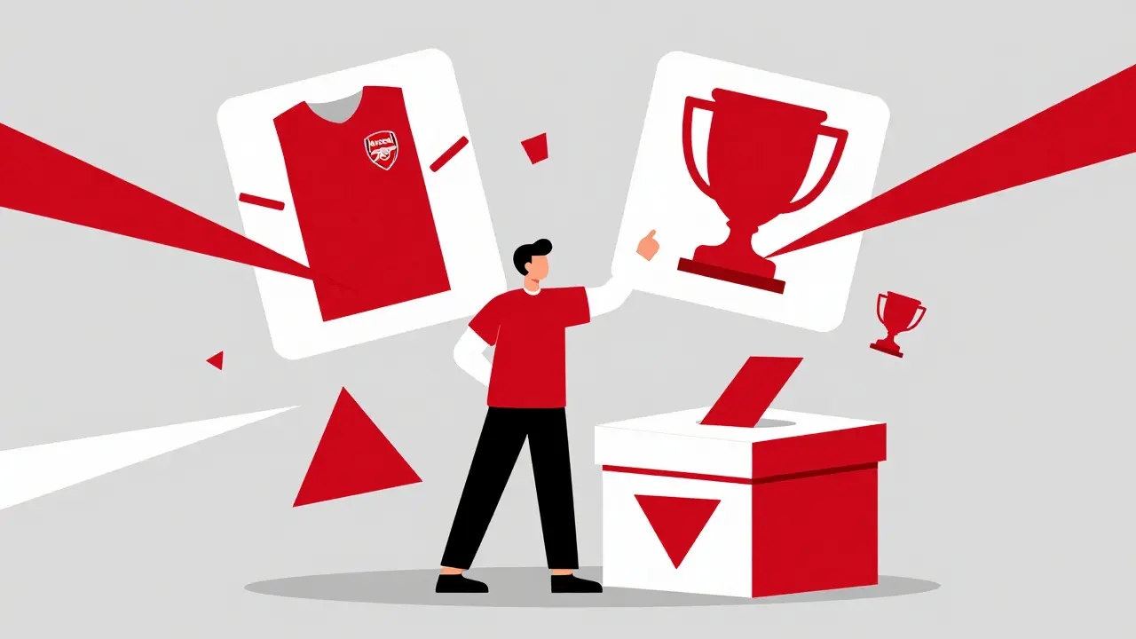 Art géométrique montrant les votes et récompenses exclusifs des fans