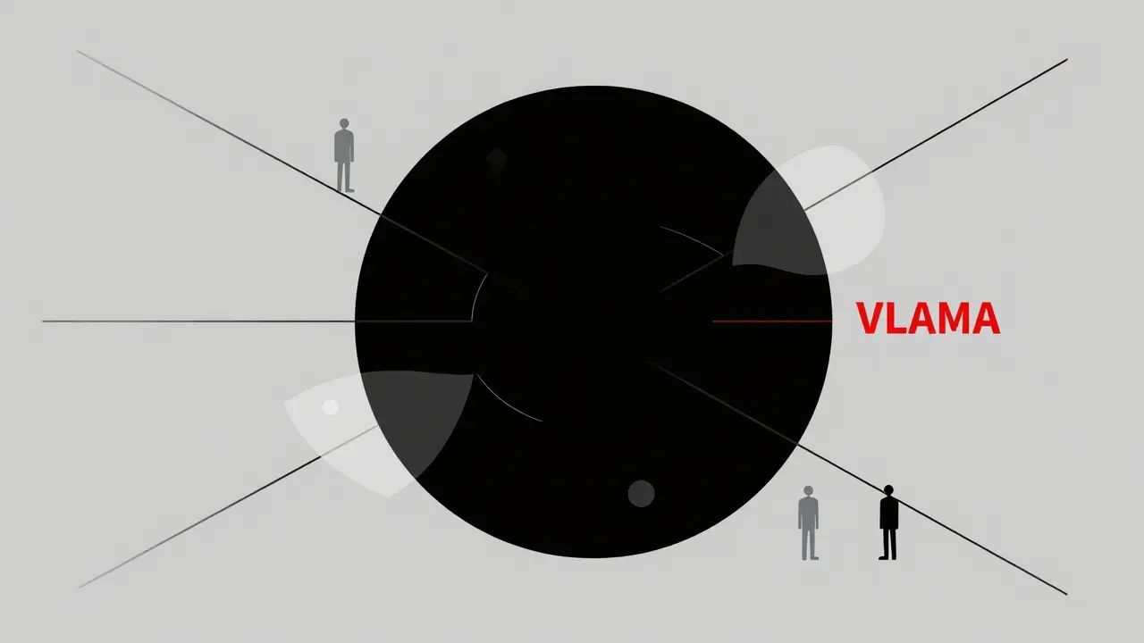 Cercle noir opaque cachant des risques financiers abstraits