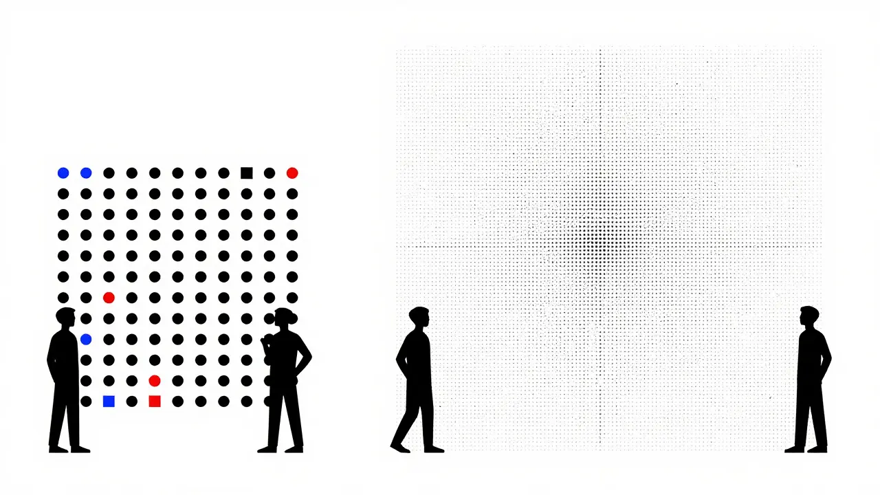 Comparaison visuelle de l'entropie cryptographique 12 vs 24 mots