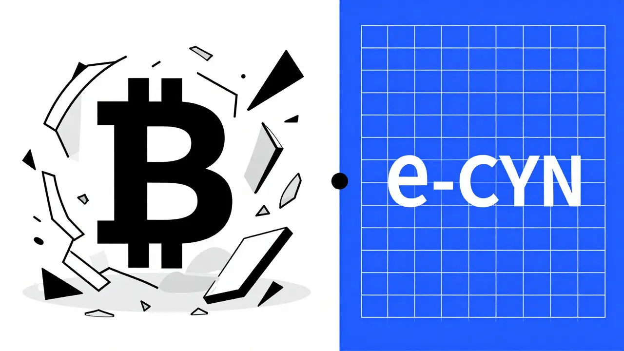 Contraste géométrique entre crypto chaotique et yuan numérique