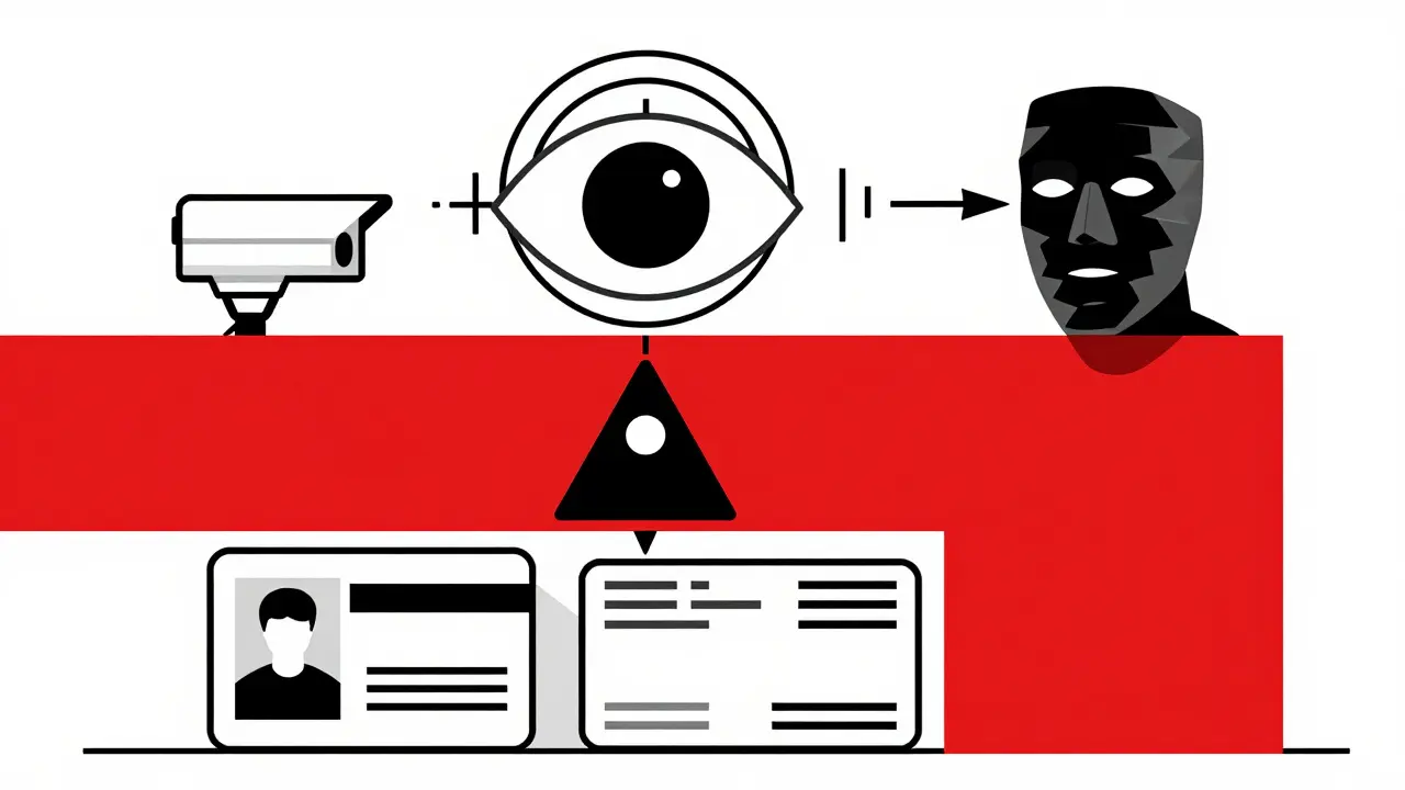 Processus de vérification et blocage VPN en style Bauhaus abstrait