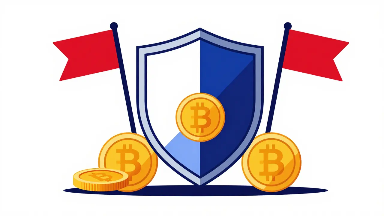Schéma géométrique Bauhaus montrant la sécurité cryptographique et les alertes