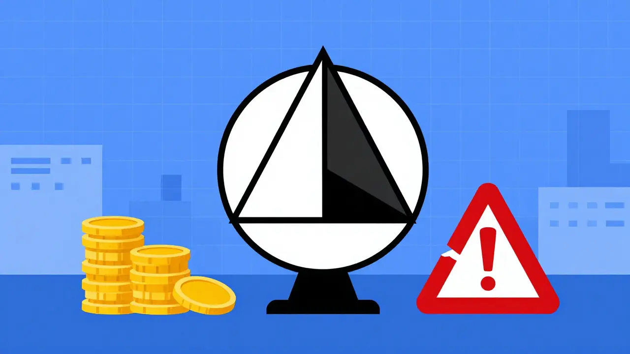 Style Bauhaus : balance géométrique illustrant la sécurité économique du staking