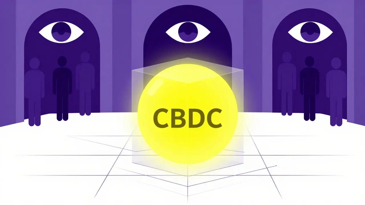 Illustration Bauhaus : monnaie numérique d'État et surveillance