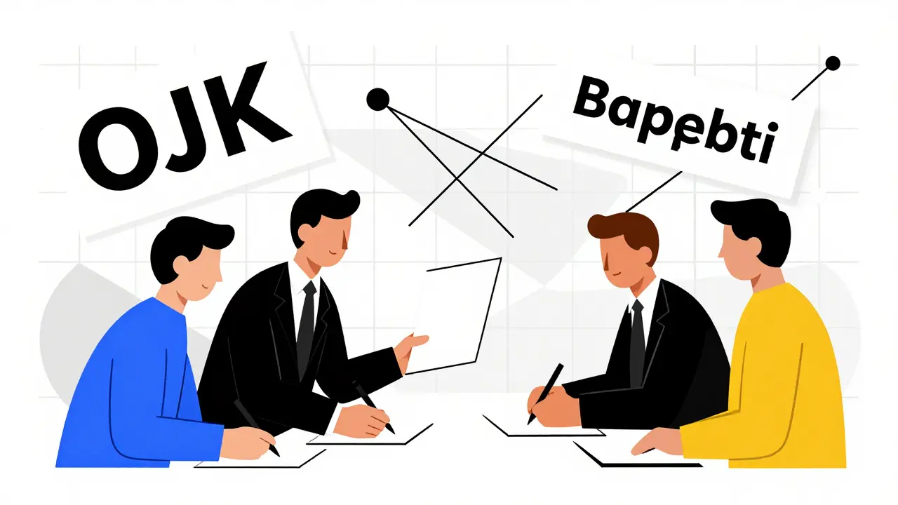 Style Bauhaus : cérémonie abstraite du transfert de pouvoir vers l'OJK