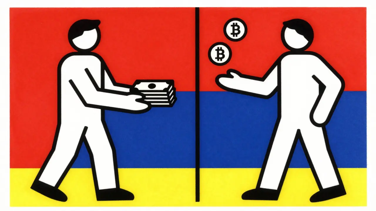 Style Bauhaus : transaction pair-à-pair abstraite avec formes géométriques