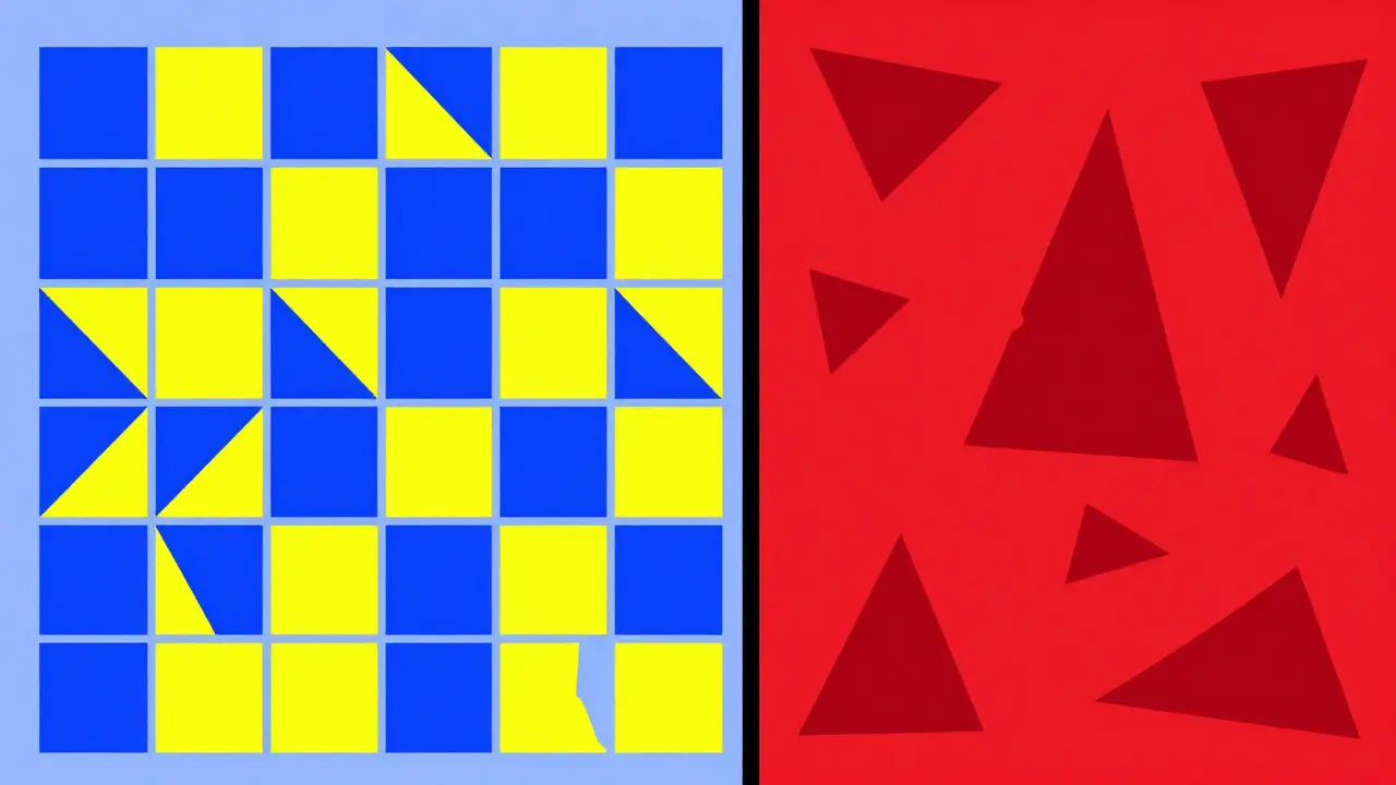 Illustration abstraite comparant sécurité et risque en crypto
