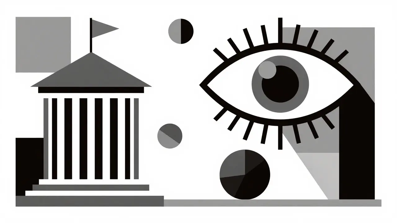 Œil géométrique surveillant des structures financières abstraites