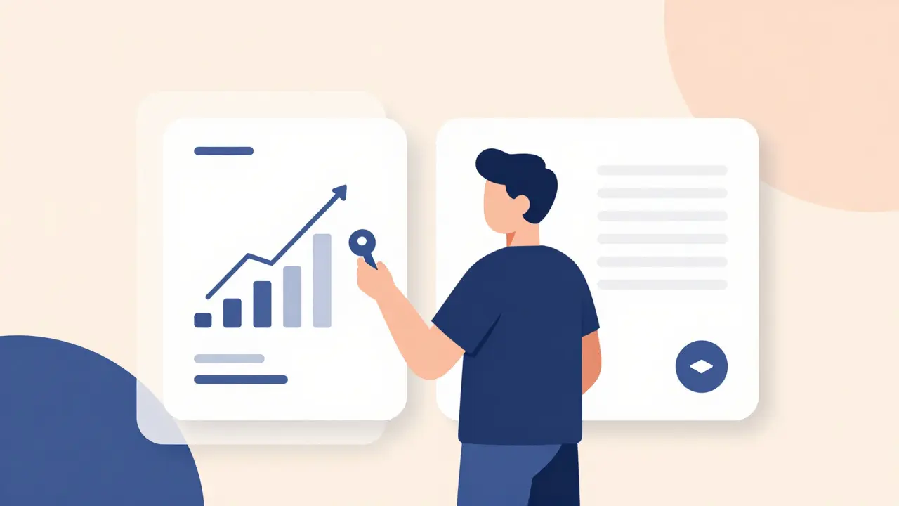 Utilisateur interactif avec une interface de trading simplifiée en style Bauhaus